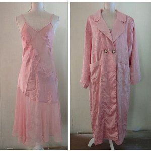 Victoria's Secret Gold Label Vintage Nightgown Slip and Kimono Robe sz M/L